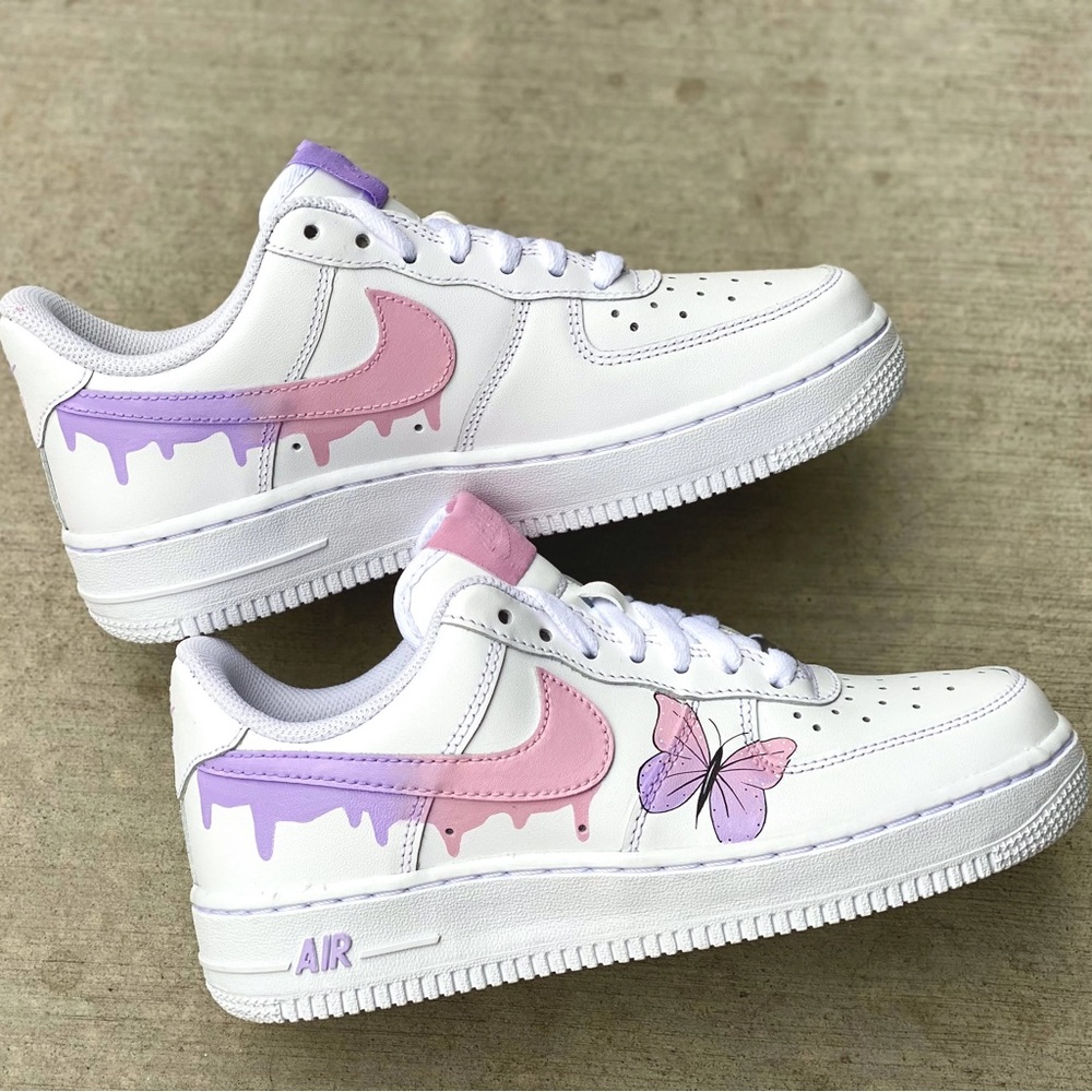 Custom air forces ones butterfly design 🦋